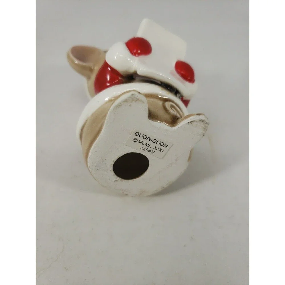 Vintage Christmas Caroling Santa Mouse Ceramic 1981 Made in Japan Quon-Quon
